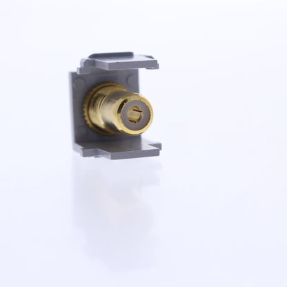 Leviton 40830-BGR Gray Quickport RCA Video Gold Jack w/ Red Stripe