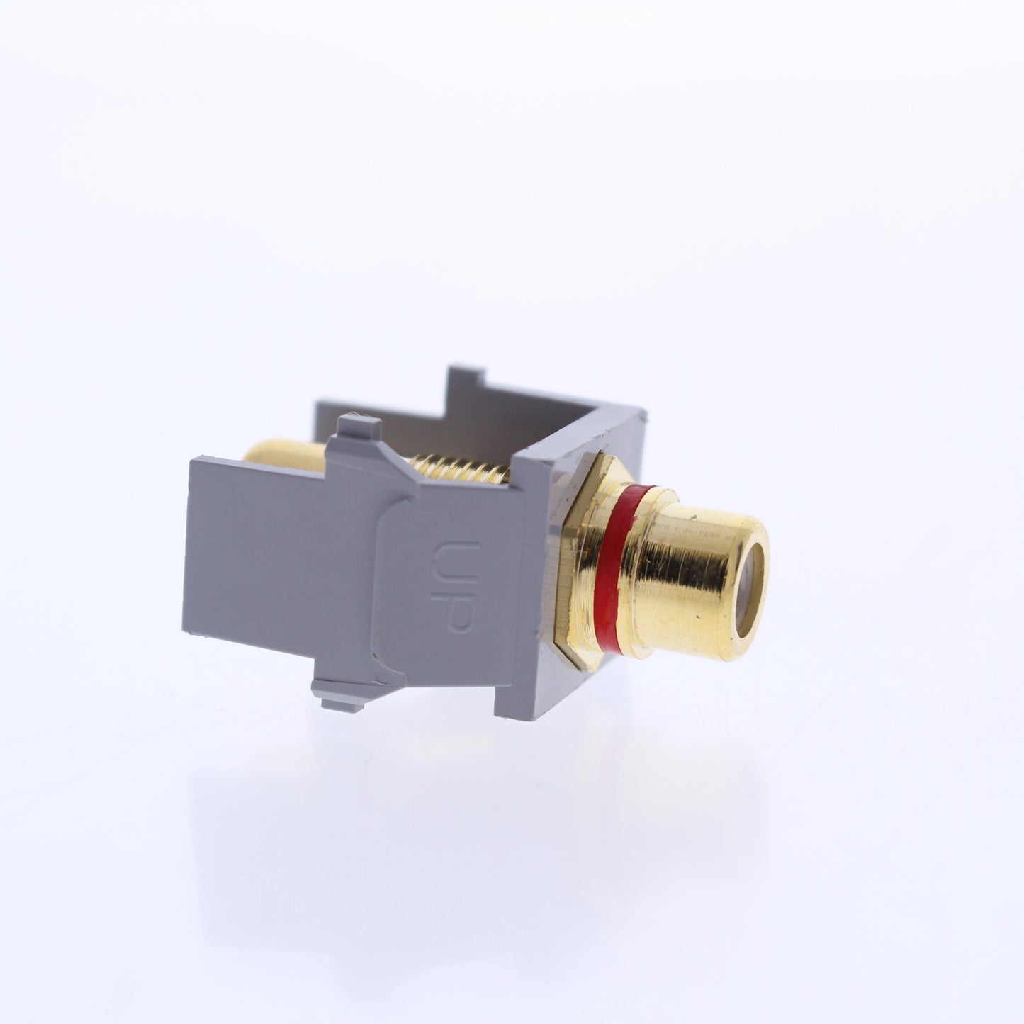 Leviton 40830-BGR Gray Quickport RCA Video Gold Jack w/ Red Stripe