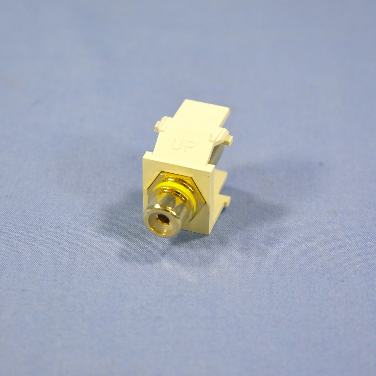Leviton 40830-BIY Quickport RCA Video Gold Jack with Yellow Stripe