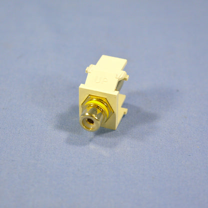 Leviton 40830-BIY Quickport RCA Video Gold Jack with Yellow Stripe