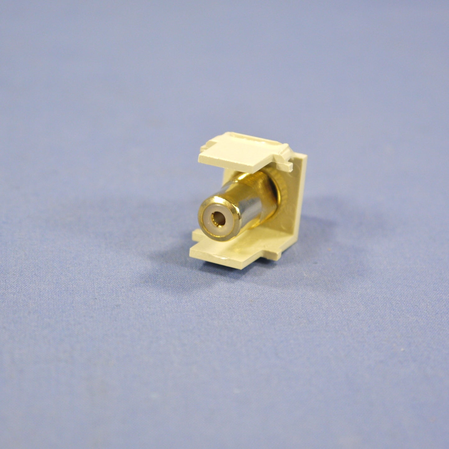 Leviton 40830-BIY Quickport RCA Video Gold Jack with Yellow Stripe