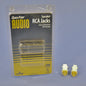 Pair Leviton 40830 Ivory Quickport RCA Jacks Gold Stereo Audio Black/Red Stripe