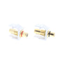 Pair Leviton 40830-W White Quickport RCA Jacks Gold Audio w/Black & Red Stripe