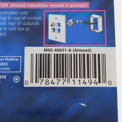 10 Leviton Almond Quickport Gold Coaxial Cable Connector Jack Coax 40831-A
