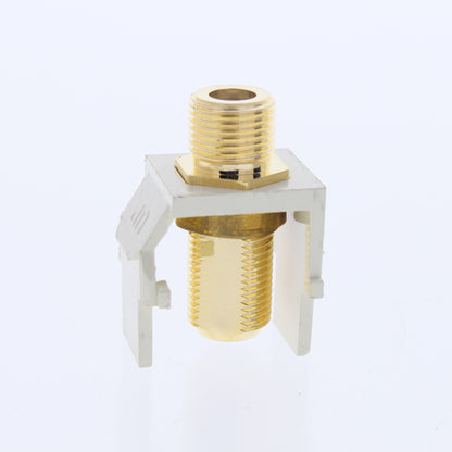 10 Leviton Almond Quickport Gold Coaxial Cable Connector Jack Coax 40831-A