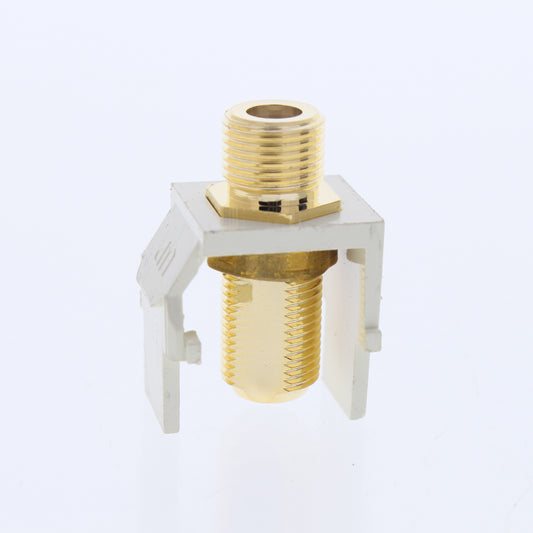 10 Leviton Almond Quickport Gold Coaxial Cable Connector Jack Coax 40831-A