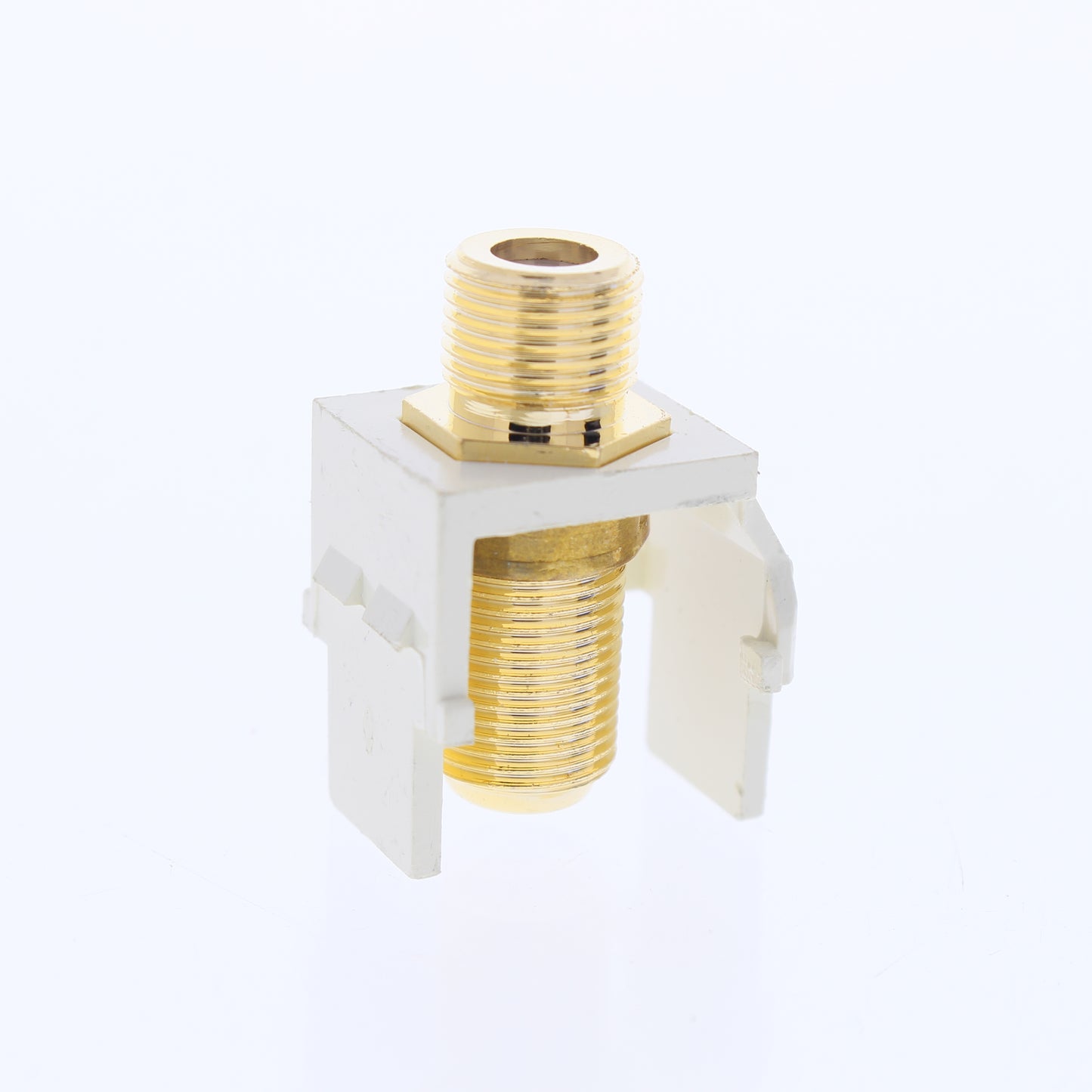 10 Leviton Almond Quickport Gold Coaxial Cable Connector Jack Coax 40831-A