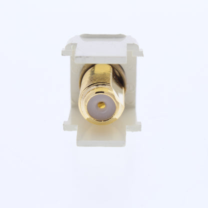 10 Leviton Almond Quickport Gold Coaxial Cable Connector Jack Coax 40831-A