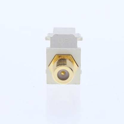 10 Leviton Almond Quickport Gold Coaxial Cable Connector Jack Coax 40831-A