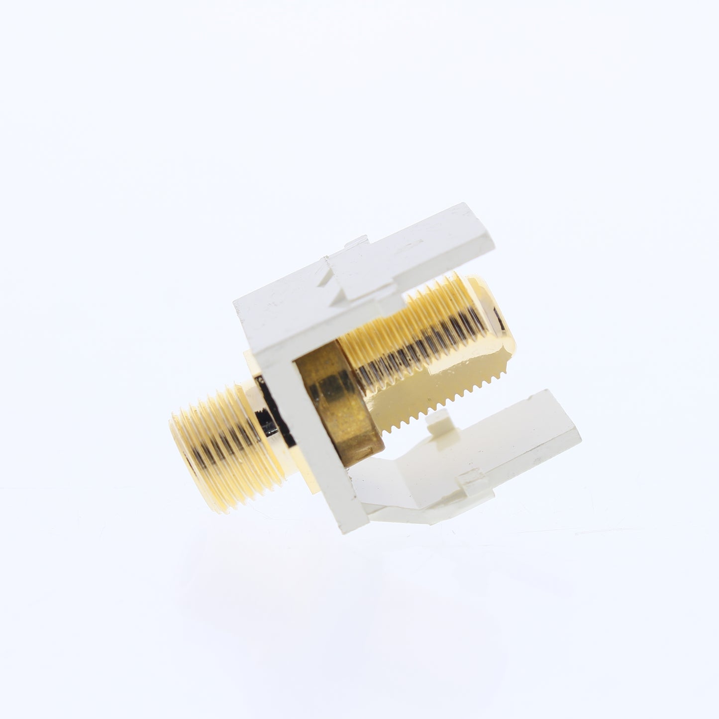 10 Leviton Almond Quickport Gold Coaxial Cable Connector Jack Coax 40831-A