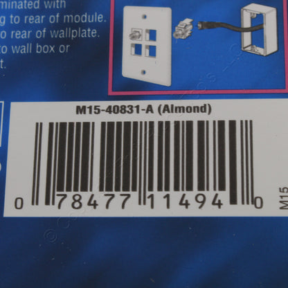 10pk Leviton Almond Blue Center Quickport Gold Coax Cable Connector Jack 40831-A