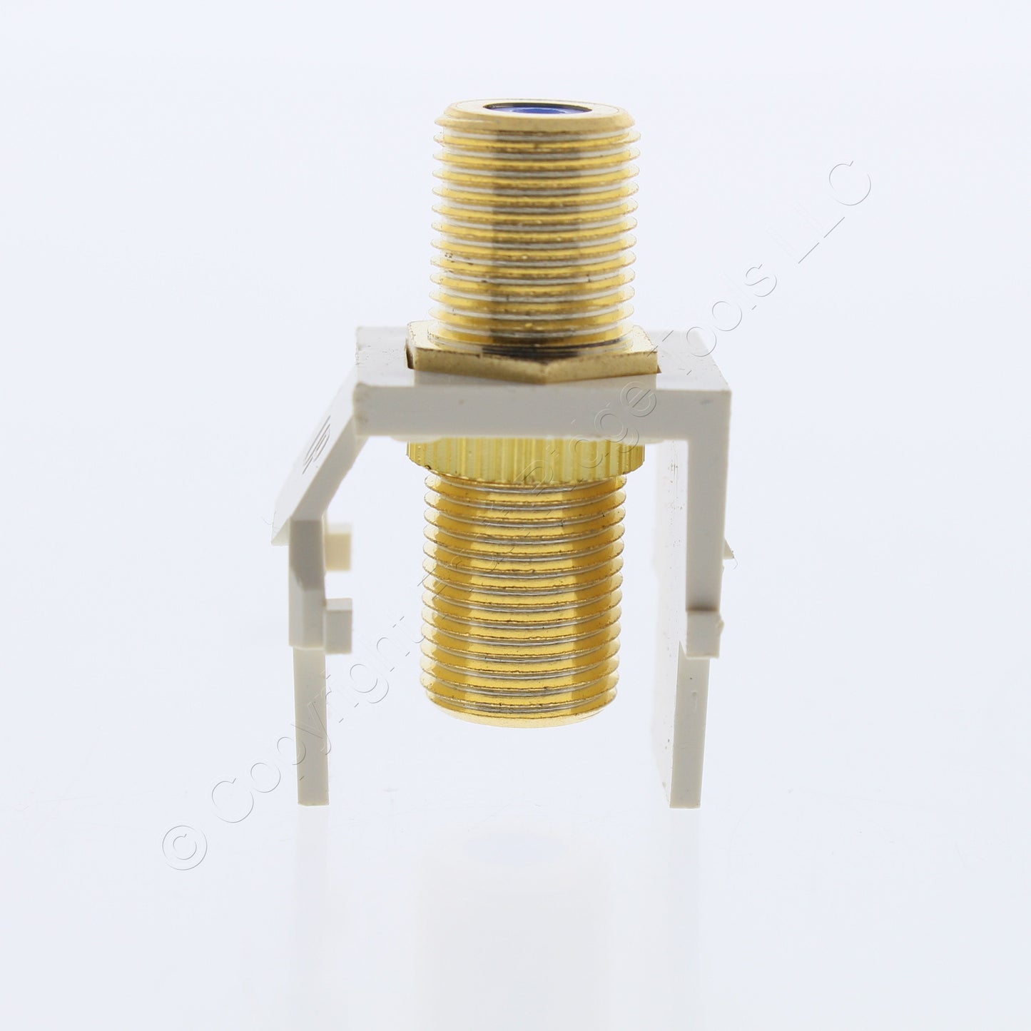 10pk Leviton Almond Blue Center Quickport Gold Coax Cable Connector Jack 40831-A