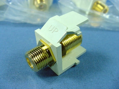 Leviton 40831-BA Almond Quickport Gold Coaxial F-Type Cable Connector Jack 50pcs