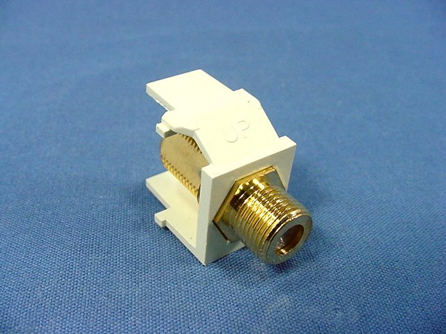 Leviton 40831-BA Almond Quickport Gold Coaxial F-Type Cable Connector Jack 50pcs