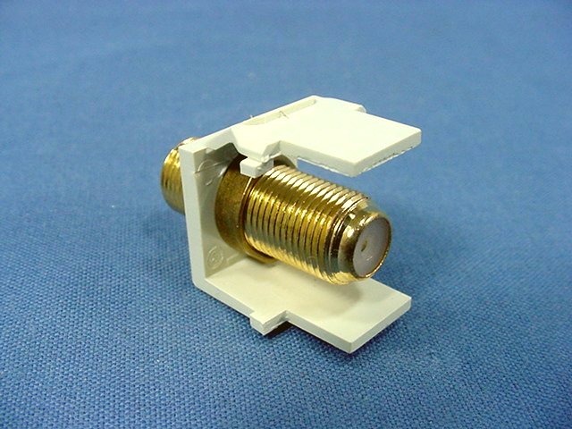 10 Leviton Almond Quickport Gold Coaxial Cable Connector Jacks Coax 40831-BA