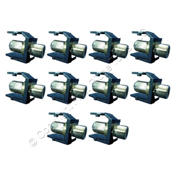 10 Leviton Black Quickport Gold Cable Connector Jacks Coax Binding Post 40831-BE