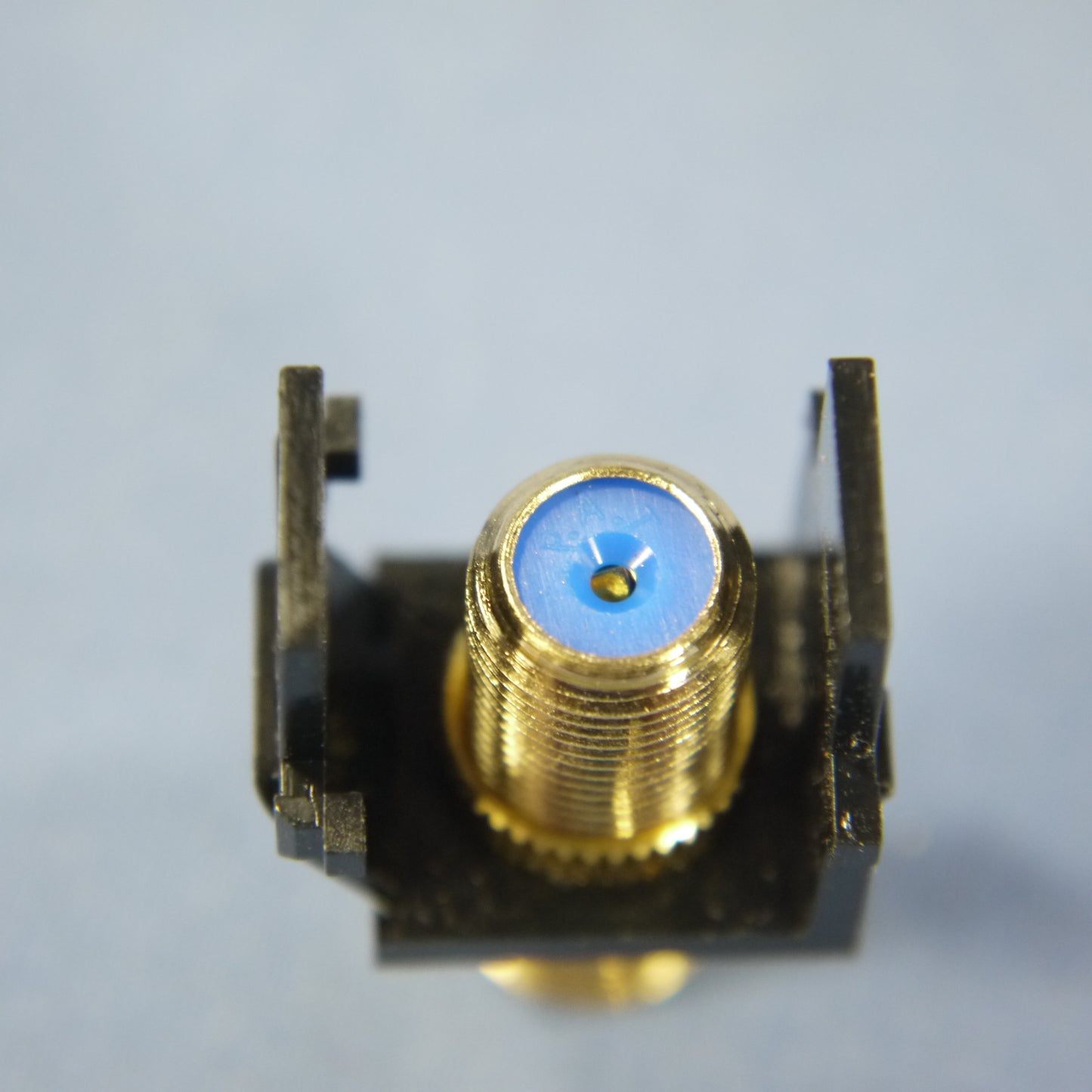 Leviton 40831-E Black Quickport Gold Coax Cable Connector Jack Coax Blue Center