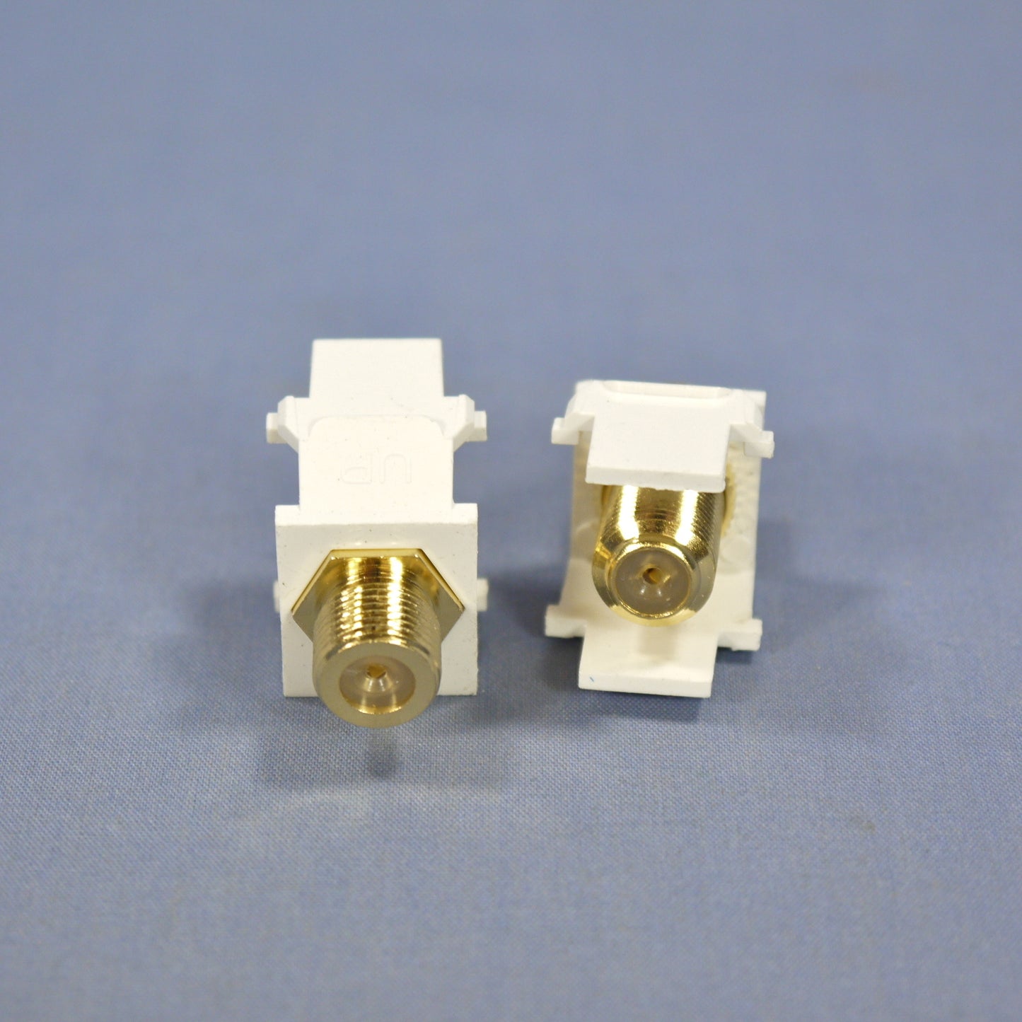 10 Leviton White Quickport Gold F-Type Coaxial Cable Connector Jack Coax 40831-W