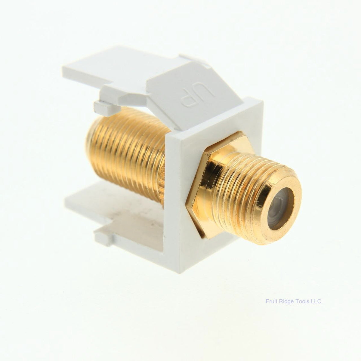 Leviton White Quickport Gold Coaxial Cable Connector Jack 40831-W White Center