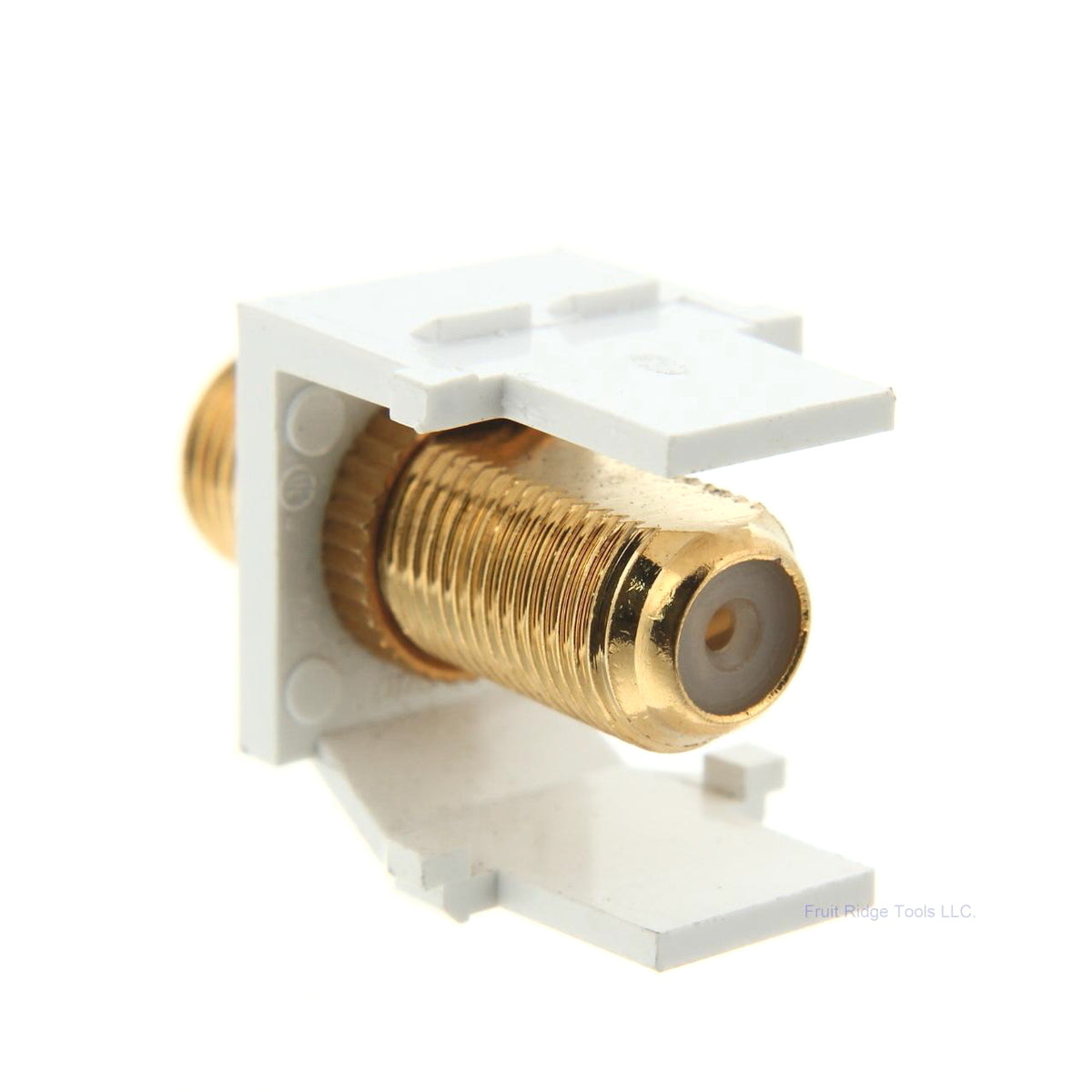 Leviton White Quickport Gold Coaxial Cable Connector Jack 40831-W White Center