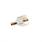 Leviton 40832-BA Almond Gold-Plated Quickport Feedthrough Female BNC 50 Ohm Jack