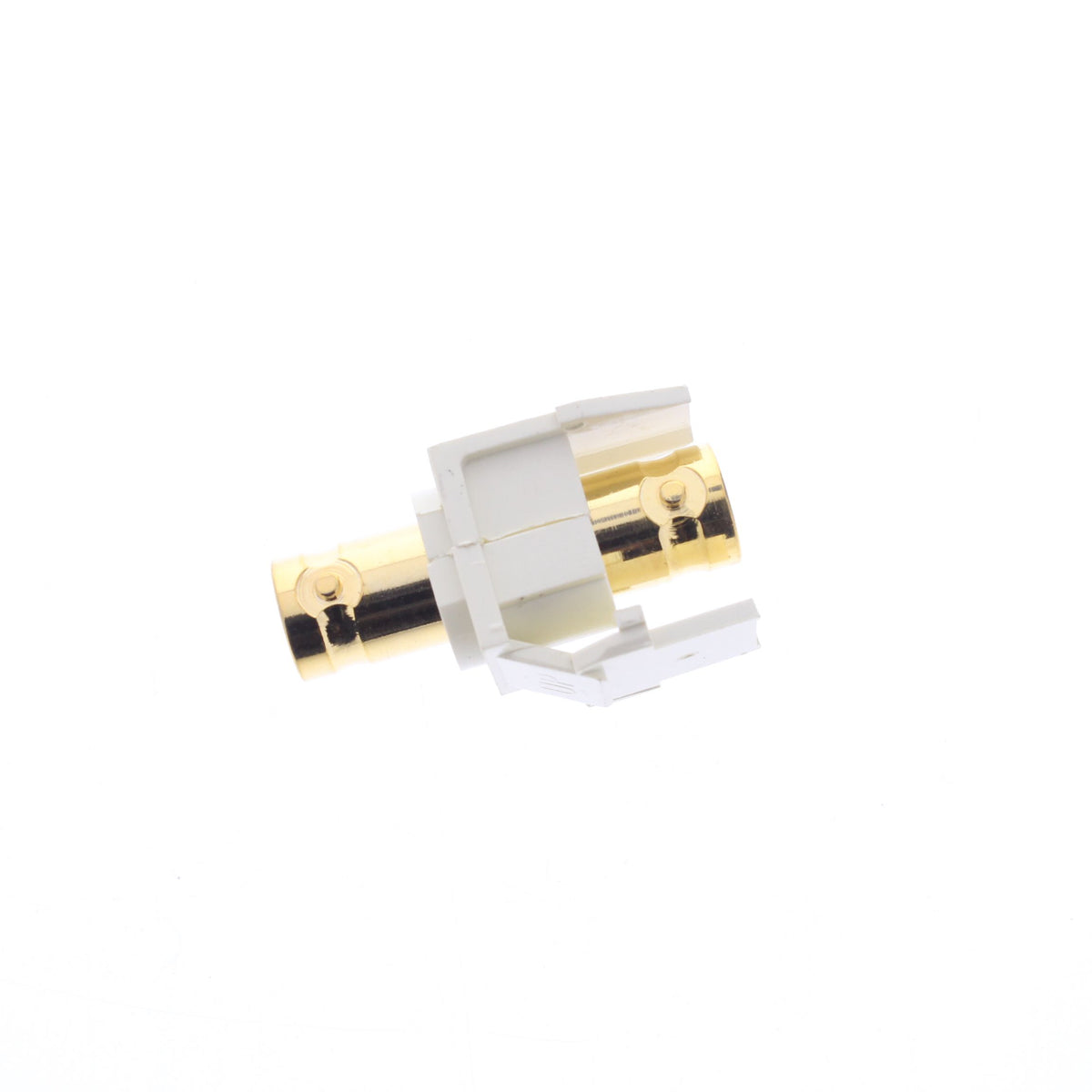 Leviton 40832-BA Almond Gold-Plated Quickport Feedthrough Female BNC 50 Ohm Jack