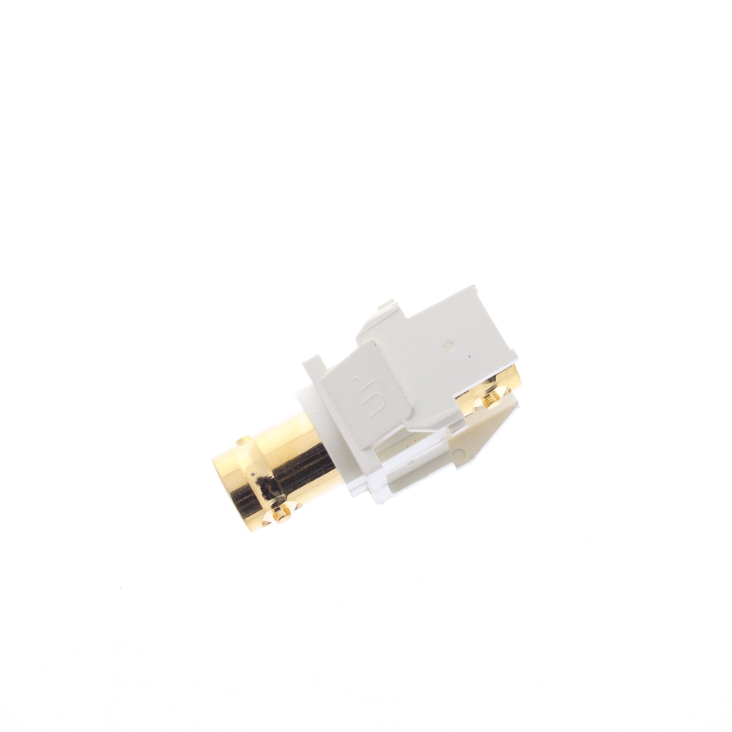 Leviton 40832-BA Almond Gold-Plated Quickport Feedthrough Female BNC 50 Ohm Jack