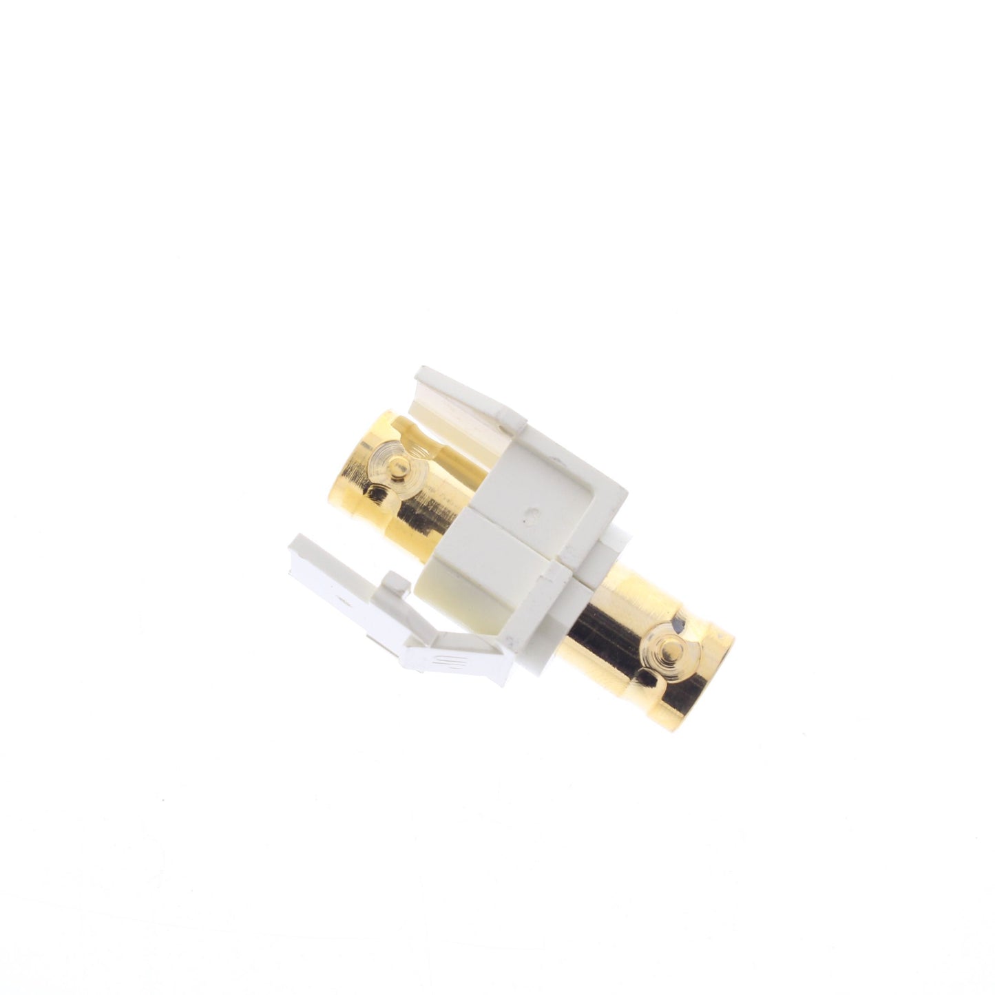 Leviton 40832-BA Almond Gold-Plated Quickport Feedthrough Female BNC 50 Ohm Jack