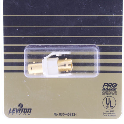 Leviton 40832-I Ivory BNC Quickport Jack Snap-In Bulkhead Module Insert