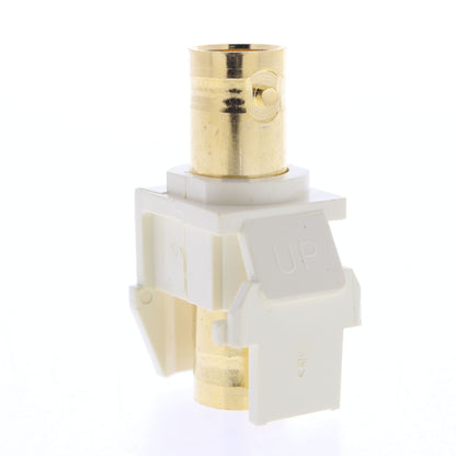 Leviton 40832-I Ivory BNC Quickport Jack Snap-In Bulkhead Module Insert