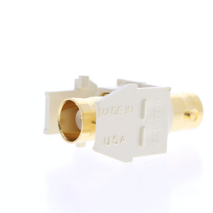 Leviton 40832-I Ivory BNC Quickport Jack Snap-In Bulkhead Module Insert