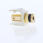 Leviton Almond Quickport Audio Speaker Binding Posts Black Stripe Gold 40833-BAE