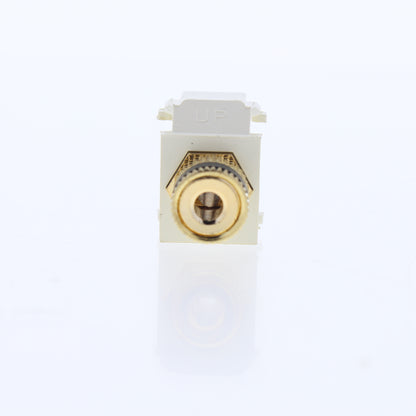 Leviton Almond Quickport Audio Speaker Binding Posts Black Stripe Gold 40833-BAE