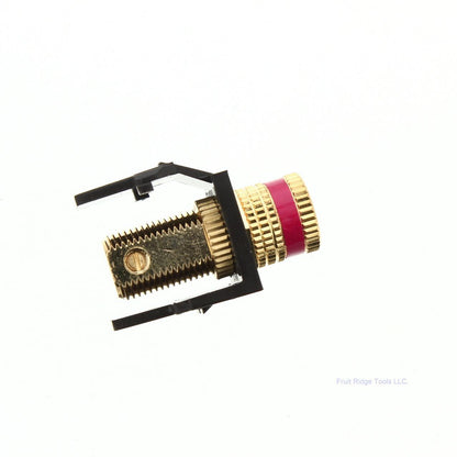 Leviton 40833-BBR Brown Quickport Stereo Speaker Binding Post Jack Red Stripe