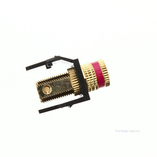 Leviton 40833-BBR Brown Quickport Stereo Speaker Binding Post Jack Red Stripe