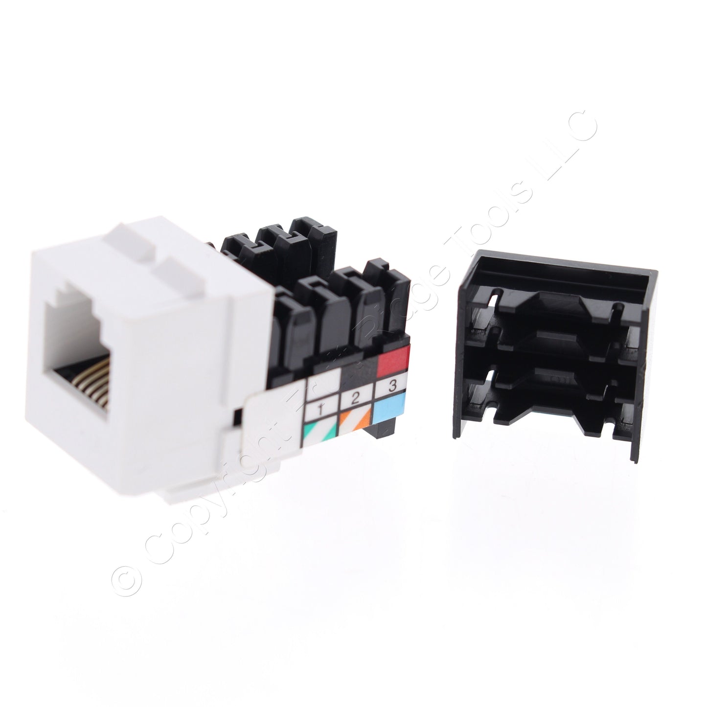 Leviton 40836-BW White Quick-port Voice Grade 6 Conductor Snap-In Jack