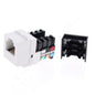 Leviton 40836-BW White Quick-port Voice Grade 6 Conductor Snap-In Jack