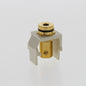Leviton Almond Quickport Stereo Speaker Banana Jack Black Stripe 40833-BAE