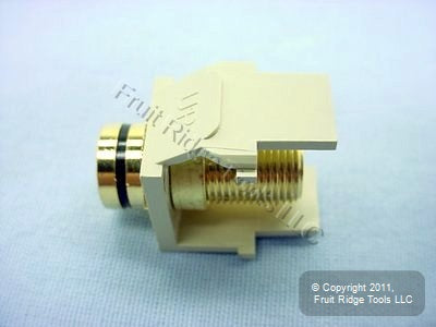 Leviton Black/Ivory Quickport Gold Banana Jack 40837-BIE