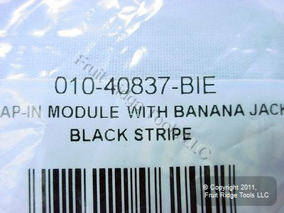Leviton Black/Ivory Quickport Gold Banana Jack 40837-BIE