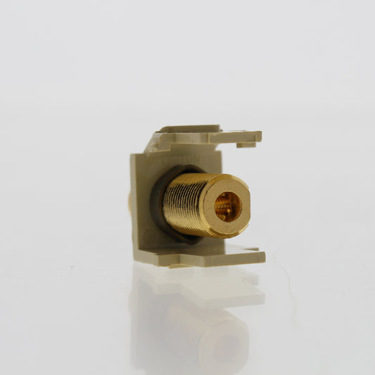Leviton 40837-BIR Ivory Quickport Stereo Speaker Banana Jack Red Stripe