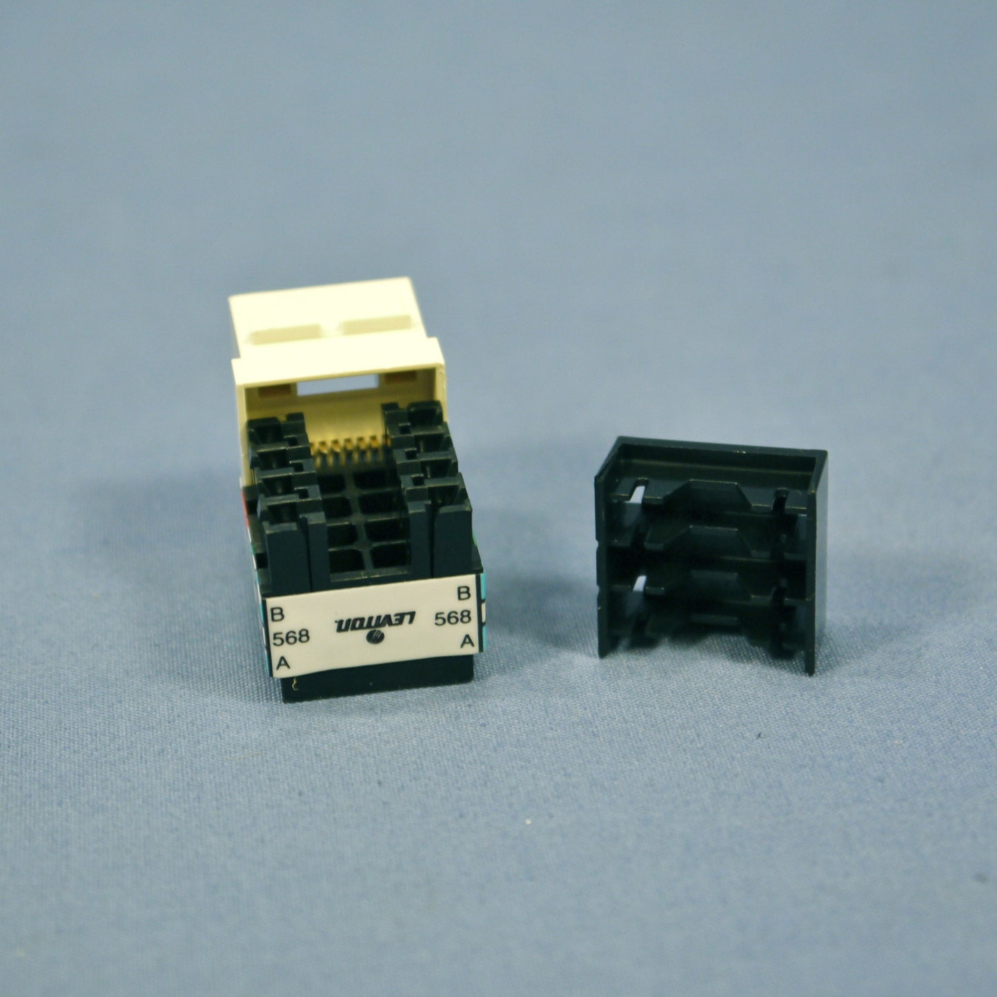 Leviton Almond RJ45 Quickport Cat5 Snap-In 8-Conductor Jack T568A T568B 40838-BA