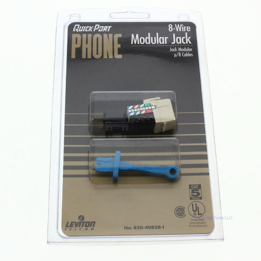 Leviton Ivory Quickport Jack Cat 5 8-Wire Modular Connector 40838-I