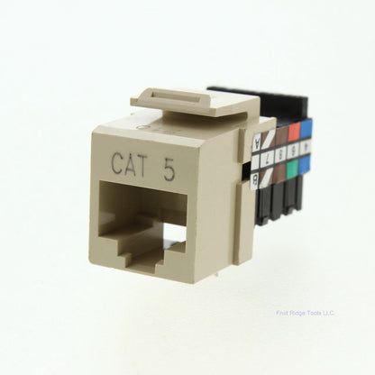 Leviton Ivory Quickport Jack Cat 5 8-Wire Modular Connector 40838-I