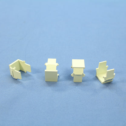 4 Leviton Almond Quickport Snap-In 1-Port Blank Filler Cover Inserts 40859-A