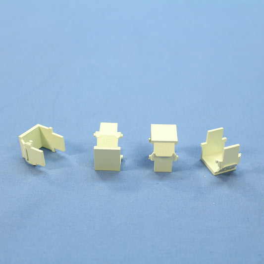 4 Leviton Almond Quickport Snap-In 1-Port Blank Filler Cover Inserts 40859-A