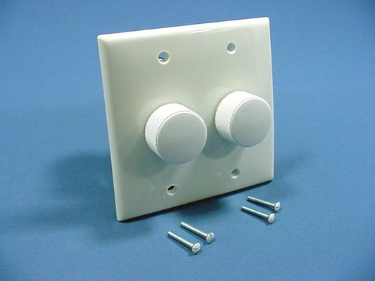Leviton Decora Strauss Off-White Dual Audio Volume Control Rotary 216W 40864-DW