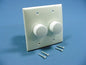 Leviton Decora Strauss Off-White Dual Audio Volume Control Rotary 216W 40864-DW