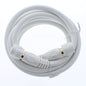 Leviton White Gold Plated Coaxial RG6 Quad Shield Digital Cable 6 Ft 40871-6W