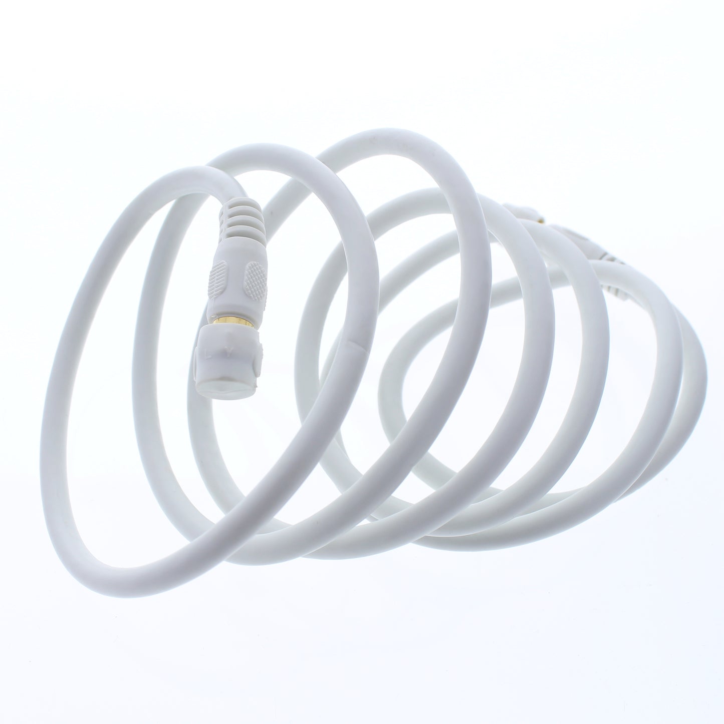Leviton White Gold Plated Coaxial RG6 Quad Shield Digital Cable 6 Ft 40871-6W